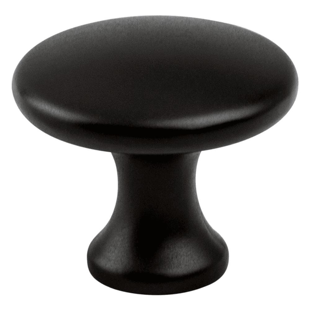 Minimalist Black cabinet knob from Berenson Hardware's Advantage Plus Seven Collection