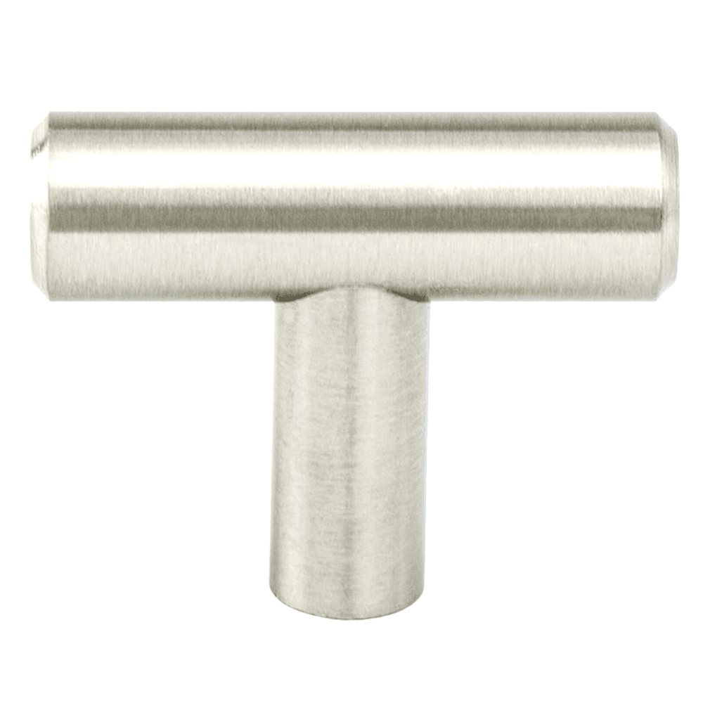 Berenson Hardware 1-1/2" Advantage Plus-7 T-Bar Knob, Brushed Nickel minimalist cabinet hardware