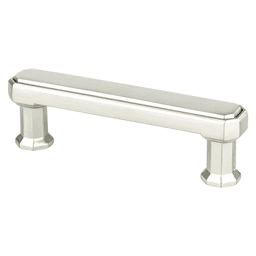 3 inch Octagonal Stem Bar Pull in Brushed Nickel