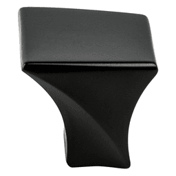 1-3/16" Fluidic Square Knob, Black - Modern and sleek cabinet knob from Fluidic collection by Berenson Hardware