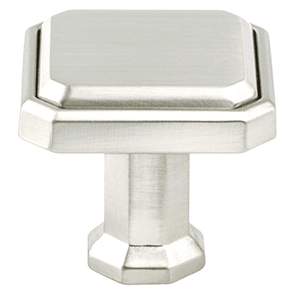 1-3/16" Square Knob in Brushed Nickel Finish by Berenson Hardware