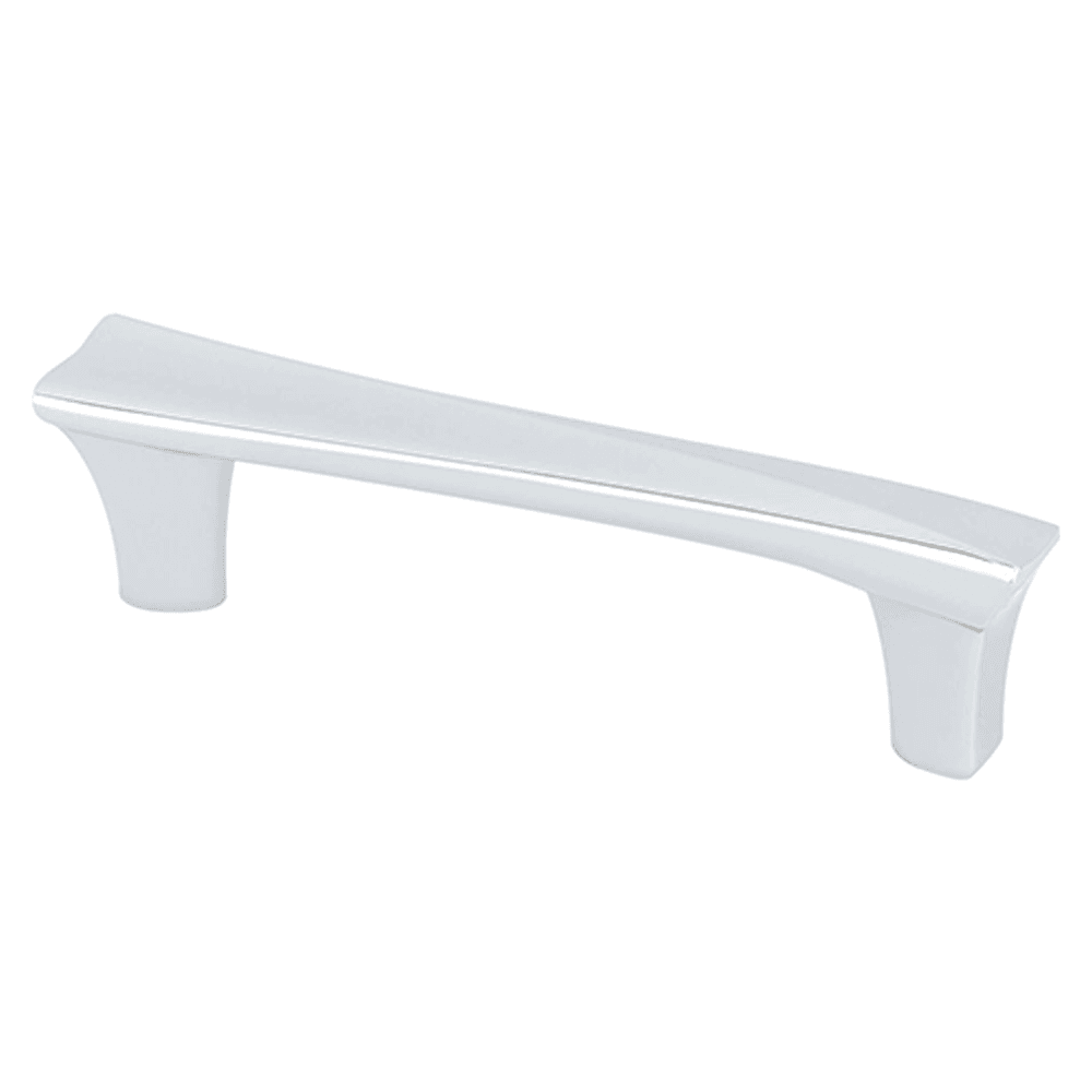 Sleek and stylish 96mm Fluidic Handle Pull by Berenson Hardware in Brushed Nickel finish