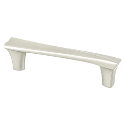 Berenson Hardware 96mm Fluidic Handle Pull in Brushed Nickel finish for modern cabinets