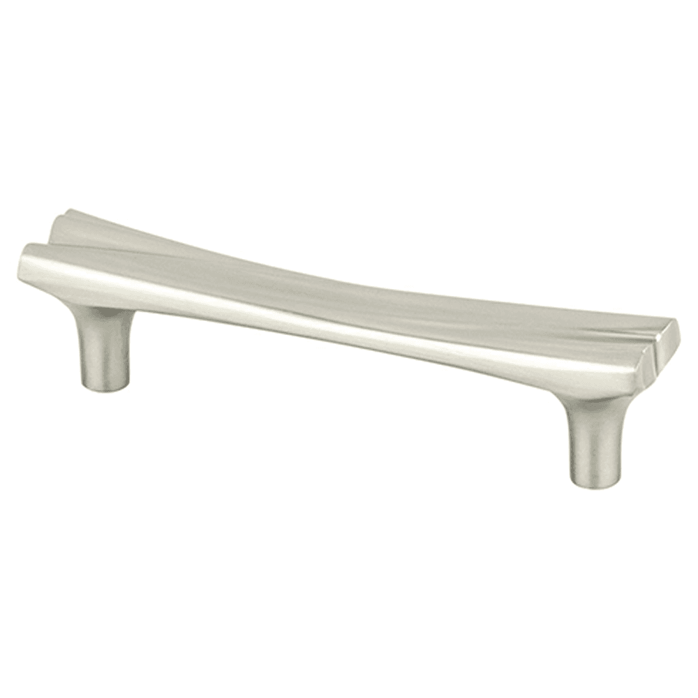 Berenson Hardware 96mm Puritan Handle Pull, Brushed Nickel in use on kitchen cabinets