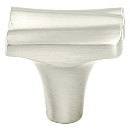 Brushed Nickel Puritan Rectangle Knob for Cabinet Hardware by Berenson Hardware