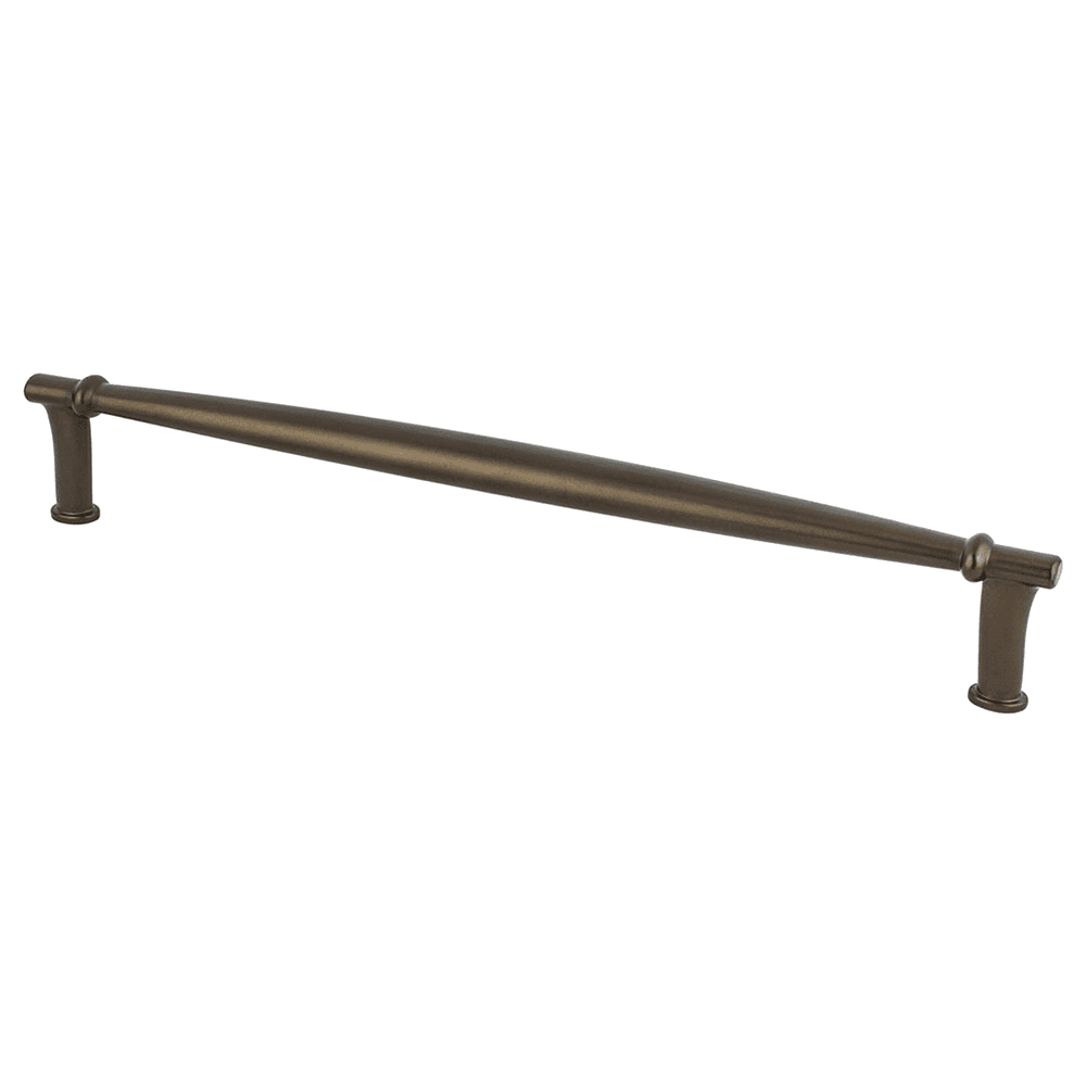Polished nickel Dierdra bar pull by Berenson Hardware, 224mm size