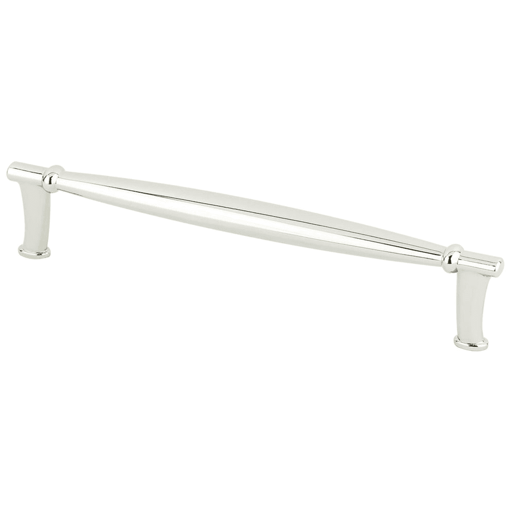 Berenson Hardware 160mm Dierdra Bar Pull, Polished Nickel - Front View