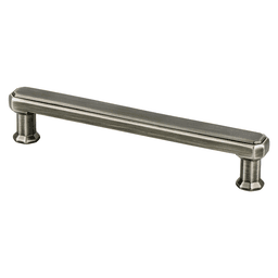 128mm Harmony Bar Pull in Vintage Nickel with Gemstone-Inspired Shape Design