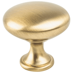 Berenson Modern Brushed Gold Round Knob with 5/8" base diameter