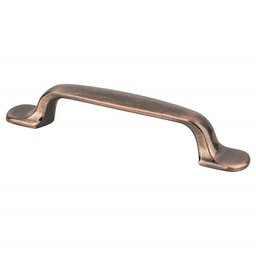 96mm Euro Moderno Handle Pull, Brushed Antique Copper