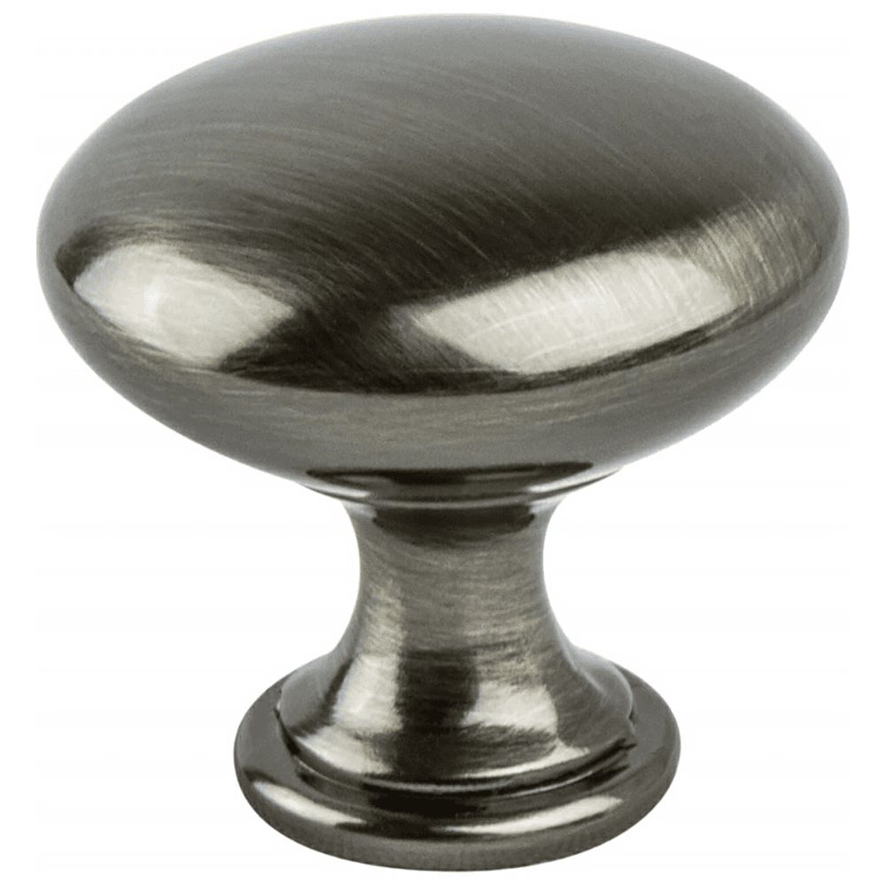 1-1/8" Euro Moderno Cabinet Knob in Brushed Black Nickel Finish