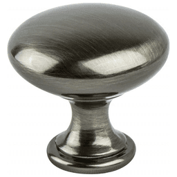 1-1/8" Euro Moderno Cabinet Knob in Brushed Black Nickel Finish