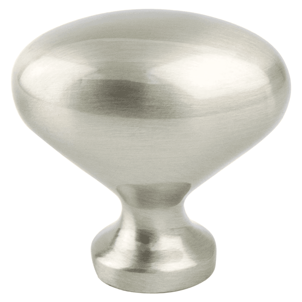 1-5/16" Oval Knob, Brushed Nickel Finish