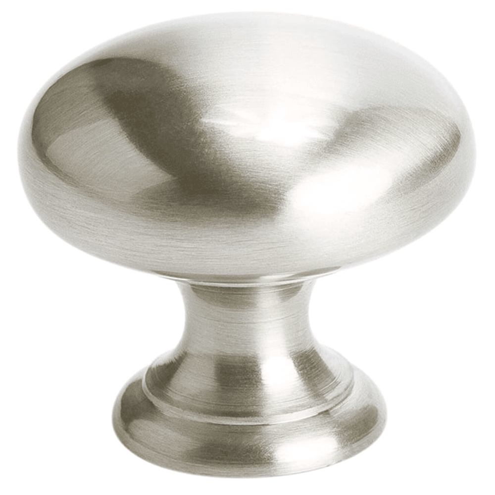 1-1/4" round knob in brushed nickel for Berenson Hardware