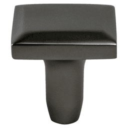 Metro Collection cabinet knob in slate with raised center section from Berenson Hardware