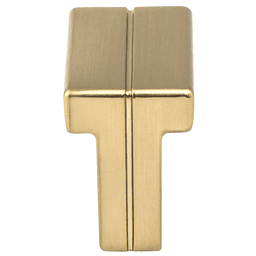 1-3/8" Skyline T-Knob with Shallow Channel in Modern Brushed Gold Finish