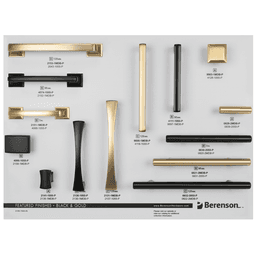 Berenson Hardware Sample Board in Black and Gold - Perfect for Home Decor and Design