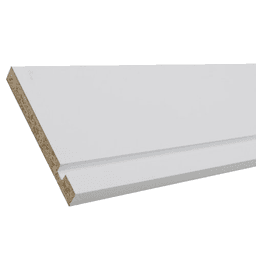 DuraWrap Drawer Side Material, 9/16" Groove, 1/2" Thick, White Vinyl DurawrapAr 8 mil thick, high density particle board core, Endura top coat, 2.75" x 96"