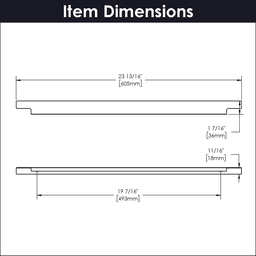19-7/16" Austere Handle Pull, Aluminum (5/Box) Alt 3 - Image
