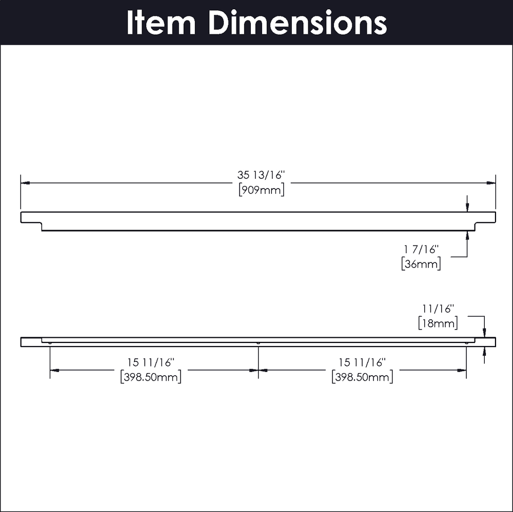 31-3/8" Austere Handle Pull, Aluminum (5/Box) Alt 3 - Image