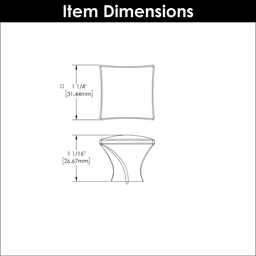 1-1/4" Twist Square Cabinet Knob, Polished Nickel (10/Box) Alt 1 - Image