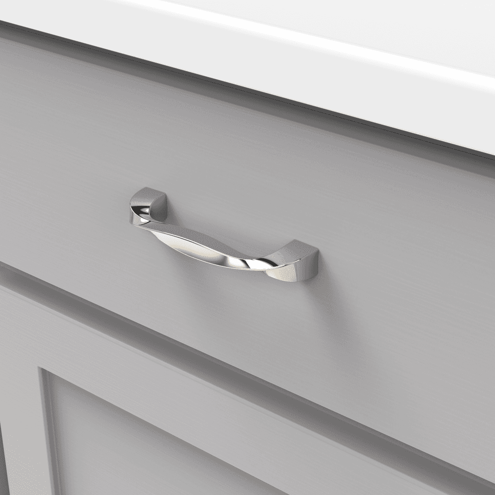 3-3/4" Twist Handle Pull, Polished Nickel Alt 2 - Image