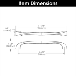 6-5/16" Twist Handle Pull, Polished Nickel Alt 3 - Image