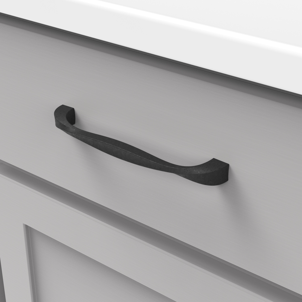 6-5/16" Twist Handle Pull, Black Iron (5/Box) Alt 2 - Image