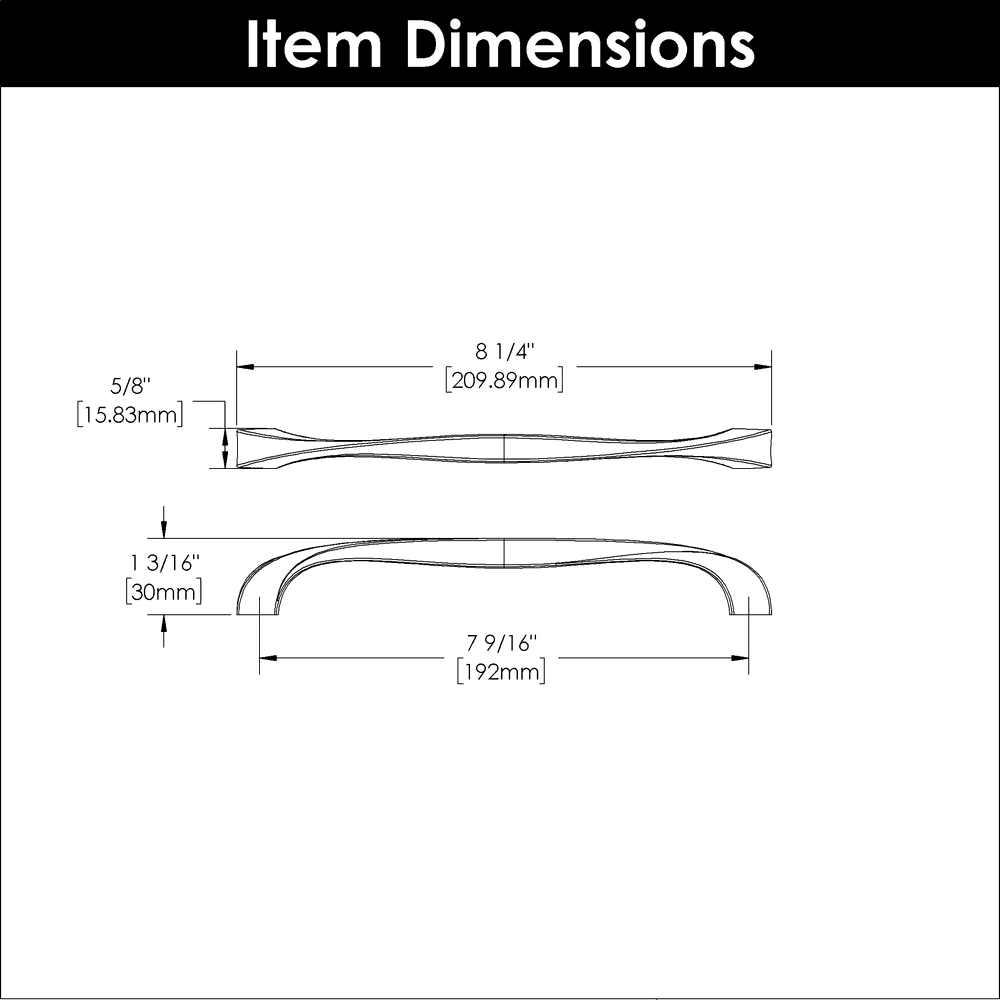 7-9/16" Twist Handle Pull, Polished Nickel Alt 3 - Image