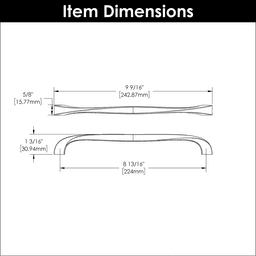 8-13/16" Twist Handle Pull, Polished Nickel Alt 3 - Image
