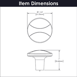 1-1/4" Crest Cabinet Knob, Chrome (10/Box) Alt 1 - Image