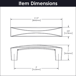 3" Crest Handle Pull, Satin Nickel (10/Box) Alt 3 - Image