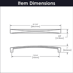 7-9/16" Crest Handle Pull, Chrome (10/Box) Alt 2 - Image