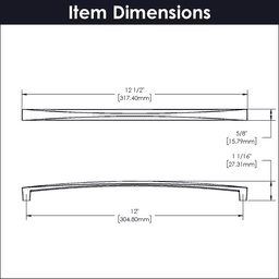 12" Crest Handle Pull, Satin Nickel (5/Box) Alt 3 - Image