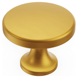 1-3/8" Forge Cabinet Knob, Brushed Golden Brass (10/Box) Alt 1 - Image