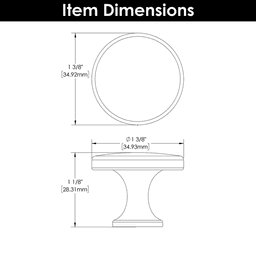 1-3/8" Forge Cabinet Knob, Black Iron (10/Box) Alt 2 - Image