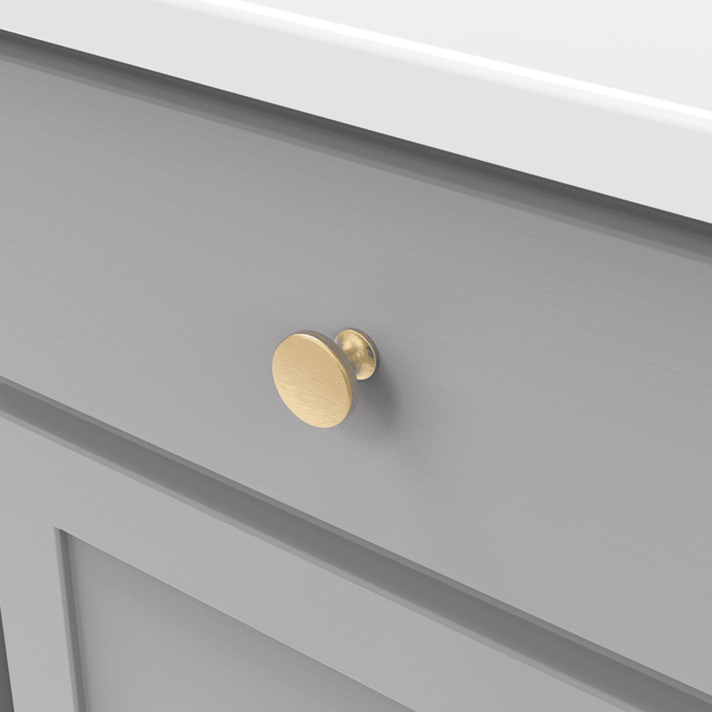 1-3/8" Forge Cabinet Knob, Brushed Golden Brass (10/Box) Alt 3 - Image