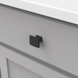 1-7/16" X 1-1/4" Forge Cabinet Knob, Black Iron (10/Box) Alt 5 - Image
