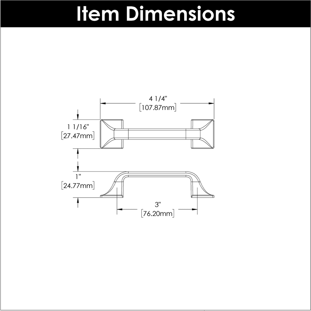 3" Forge Handle Pull, Black Iron (10/Box) Alt 6 - Image