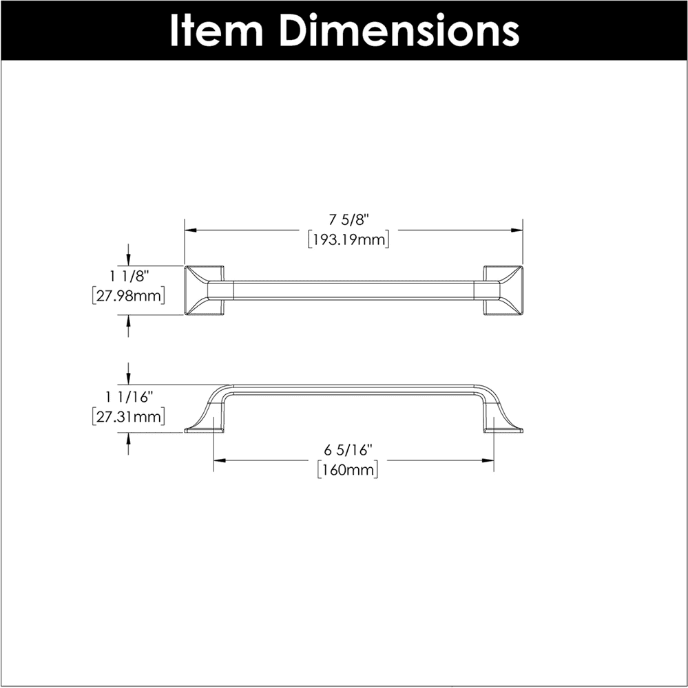 6-5/16" Forge Handle Pull, Black Iron (10/Box) Alt 6 - Image