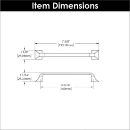 6-5/16" Forge Handle Pull, Black Iron (10/Box) Alt 6 - Image