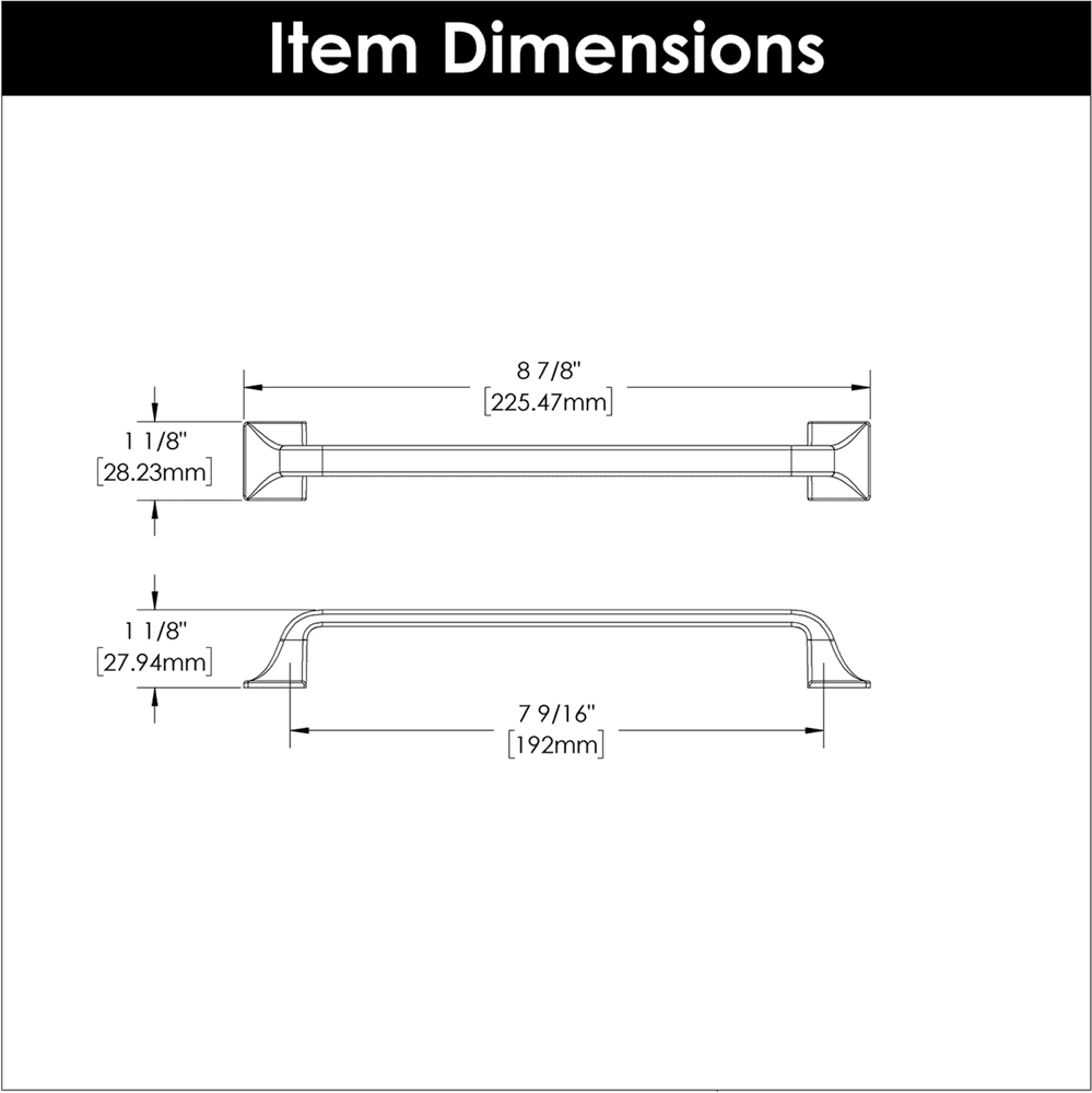 7-9/16" Forge Handle Pull, Black Iron (10/Box) Alt 6 - Image