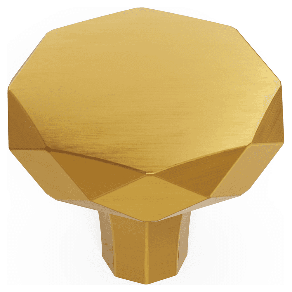 1-1/4" Karat Cabinet Knob, Brushed Golden Brass Alt 1 - Image
