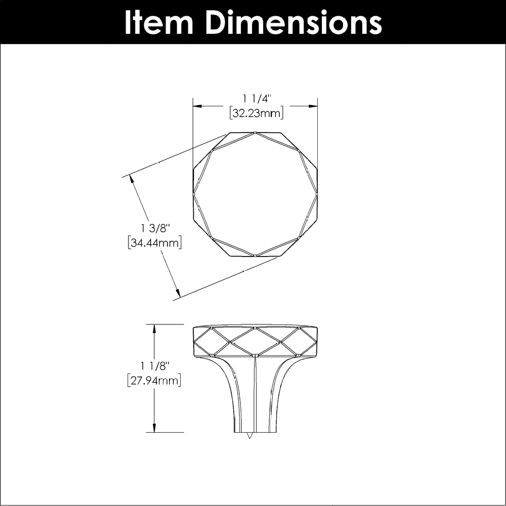 1-1/4" Karat Cabinet Knob, Brushed Golden Brass Alt 4 - Image