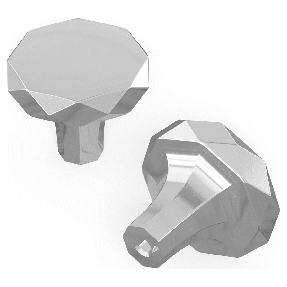 1-1/4" Karat Cabinet Knob, Chrome Main - Image