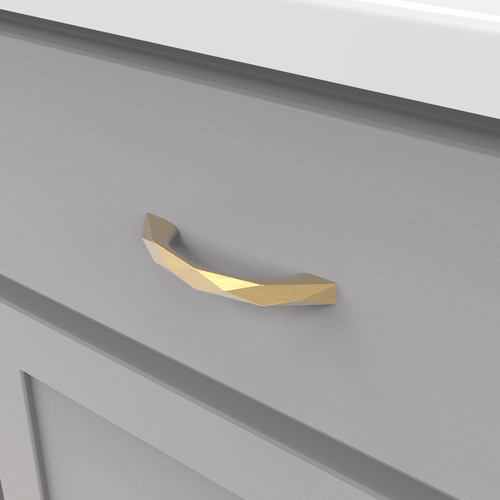 3" Karat Arch Pull, Brushed Golden Brass Alt 4 - Image