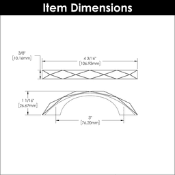 3" Karat Arch Pull, Brushed Golden Brass (10/Box) Alt 6 - Image