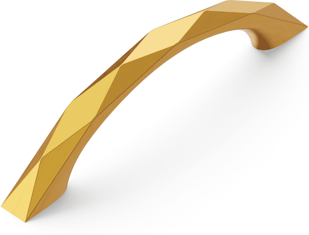 3-3/4" Karat Arch Pull, Brushed Golden Brass Alt 1 - Image