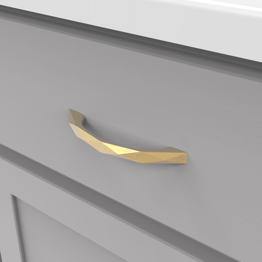 3-3/4" Karat Arch Pull, Brushed Golden Brass Alt 3 - Image