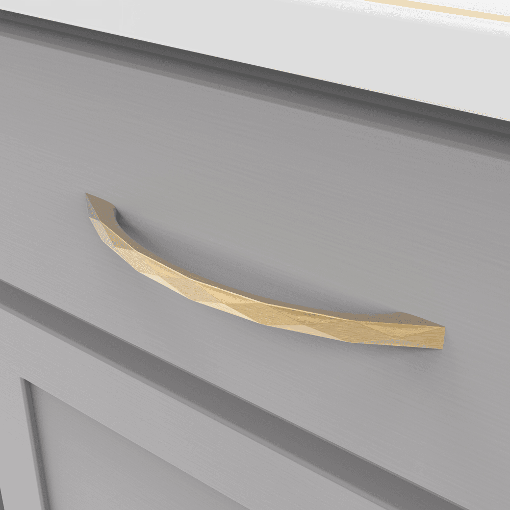 6-5/16" Karat Arch Pull, Brushed Golden Brass Alt 3 - Image